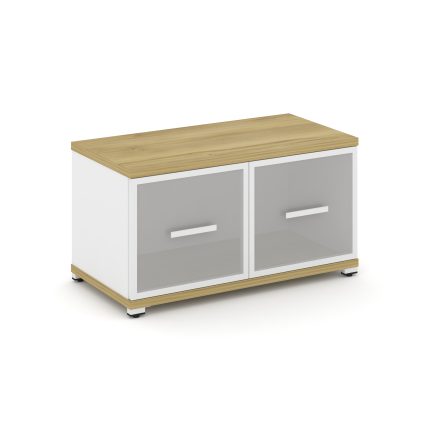 Concept Шкаф 1 широкая секция, 1 ниша CN.STS-113 RMW W Дуб Винченцо/Белый Бриллиант/Металл Белый/Сат