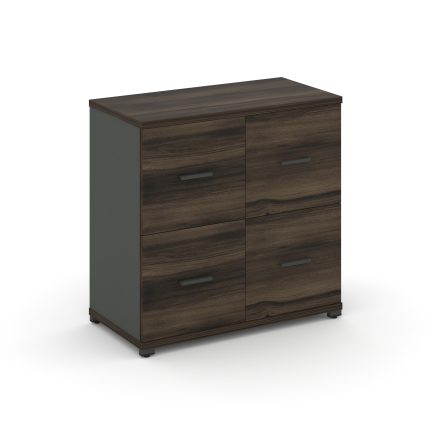 Concept Шкаф 1 широкая секция, 2 ниши CN.STS-212 A Дуб Мали/Антрацит/Металл Антрацит 836*420*818