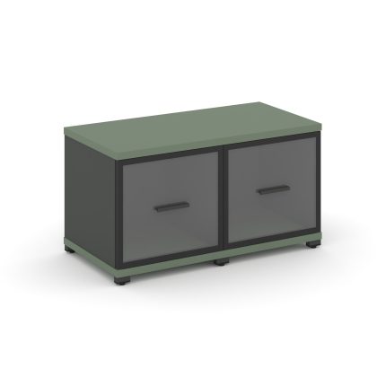 Concept Шкаф 2 узкие секции, 1 ниша CN.STU-123 RPB A Кобо/Антрацит/Металл Антрацит/Прозрачный 836*42