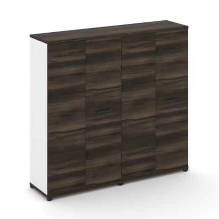 Concept Шкаф 2 широкие секции, 4 ниши CN.STS-426 B Дуб Мали/Белый Бриллиант/Металл Черный 1668*420*1