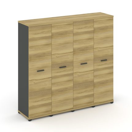 Concept Шкаф 4 узкие секции, 4 ниши CN.STU-446 A Дуб Винченцо/Антрацит/Металл Антрацит 1668*420*1554