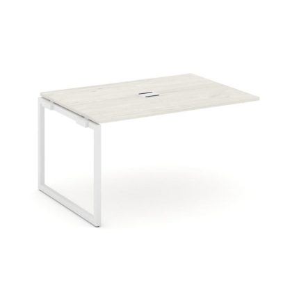 Style Project Проходной наб. элем. перег. стола SN-4O.NSPRG-001 Дуб Наварра/Металл Белый 980*980*750