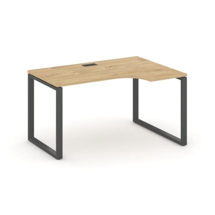 Style Project Стол рабочий эргоном. SN-6O.SPA-011(R) Тиквуд Светлый/Металл Антрацит 1380*700/980*750