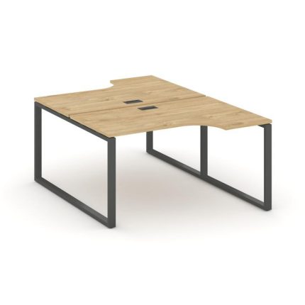 Style Project Рабочая станция эргоном. SN-6O.DRPA-011 Тиквуд Светлый/Металл Антрацит 1380*1432/1992*