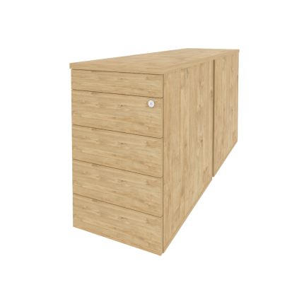 Onix Тумба двойная приставная/опорная (TIP-ON) O.TPO-2.7 TIP Тиквуд Светлый 432*1475*750