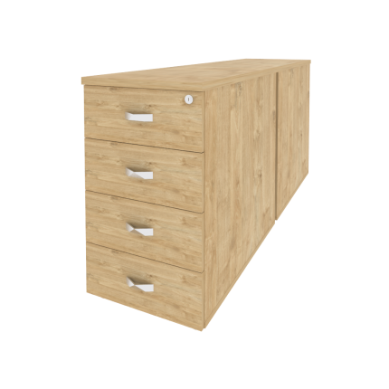 Onix Тумба двойная приставная/опорная O.TPO-2.8 Тиквуд Светлый 432*1635*750