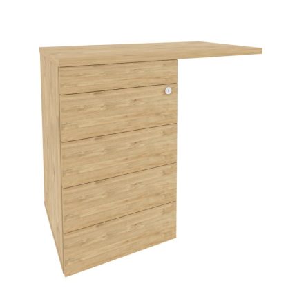 Onix Direct Тумба приставная (TIP-ON) (универсальная л/пр) O.TPU-4 TIP Тиквуд Светлый 842*460*750