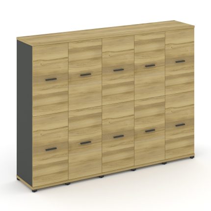 Concept Шкаф 5 узких секций, 4 ниши CN.STU-452 A Дуб Винченцо/Антрацит/Металл Антрацит 2084*420*1554