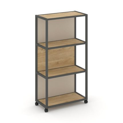 Shelf Mobile Стеллаж 4 уровня 1 секция VR.LT-STK-404.06 Тиквуд Светлый/Металл Антрацит/W-04 600*400*