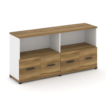 Concept Шкаф 2 широкие секции, 2 нишии CN.STS-221 B Сандал Янтарный/Белый Бриллиант/Металл Черный 16