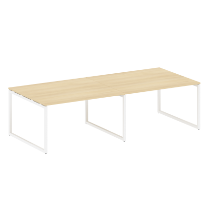 Metal System Quattro Перег. стол (2 столешницы) на О-образном м/к 40БО.ПРГ-2.3 Акация Лорка/Металл Б