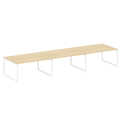 Metal System Quattro Перег. стол (3 столешницы) на О-оразном м/к 40БО.ПРГ-3.4 Акация Лорка/Металл Бе