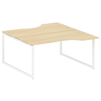 Metal System Quattro Рабочая станция криволинейная на О-образном м/к 40БО.РАС-СА-2.1 Акация Лорка/Ме