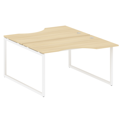 Metal System Quattro Рабочая станция криволинейная на О-образном м/к 40БО.РАС-СА-2.2 Акация Лорка/Ме