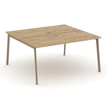 Estetica Рабочая станция 2 места ES.D.RS-2.4-LP Тиквуд Светлый/Металл Латте 1580*1500*750