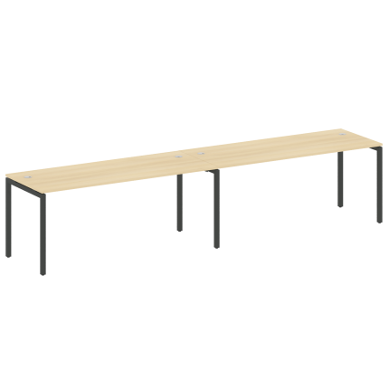 Metal System Quattro Рабочая станция на 2 места на П-образном м/к 40БП.СМ-2.5 Акация Лорка/Металл Ан