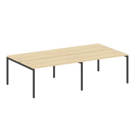 Metal System Quattro Рабочая станция на 4 места на П-образном м/к 40БП.СМ-4.3 Акация Лорка/Металл Ан