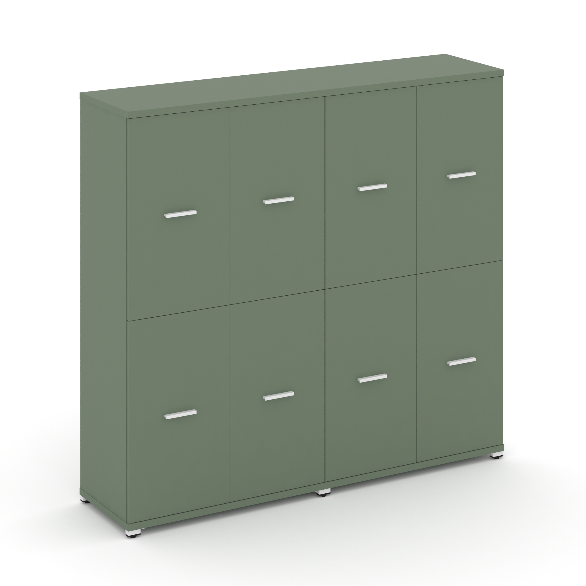 Concept Шкаф 2 широкие секции, 4 ниши CN.STS-422 W Кобо/Металл Белый 1668*420*1554