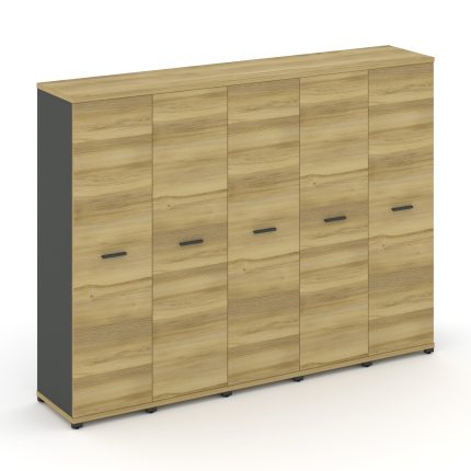 Concept Шкаф 5 узких секций, 4 ниши CN.STU-456 A Дуб Винченцо/Антрацит/Металл Антрацит 2084*420*1554