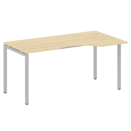 Metal System Quattro Стол криволинейный правый на П-образном м/к 40БП.СА-1 (R) Акация Лорка/Металл С