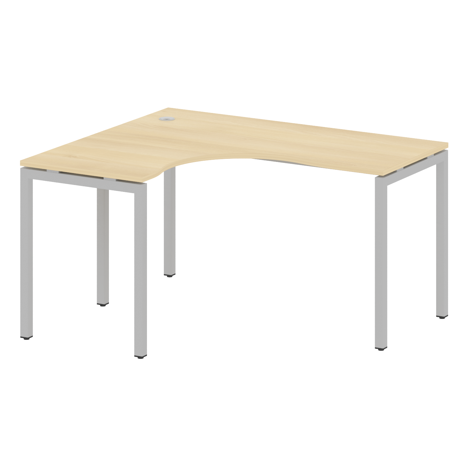 Metal System Quattro Стол криволинейный левый на П-образном м/к 40БП.СА-3 (L) Акация Лорка/Металл Се