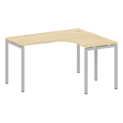 Metal System Quattro Стол криволинейный правый на П-образном м/к 40БП.СА-3 (R) Акация Лорка/Металл С