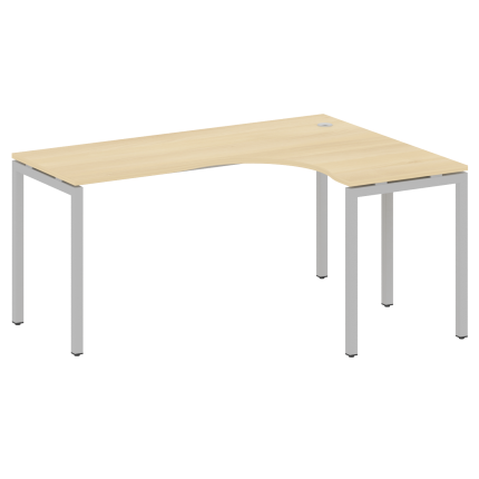 Metal System Quattro Стол криволинейный правый на П-образном м/к 40БП.СА-4 (R) Акация Лорка/Металл С