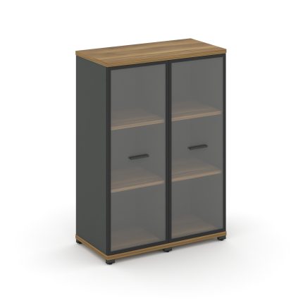 Concept Шкаф 2 узкие секции, 3 ниши CN.STU-326 RPB A Сандал Янтарный/Антрацит/Металл Антрацит/Прозра