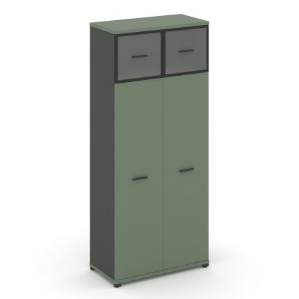 Concept Шкаф 1 широкая секция, 5 ниш CN.STS-517 RPB A Кобо/Антрацит/Металл Антрацит/Прозрачный 836*4