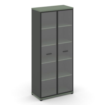 Concept Шкаф 1 широкая секция, 5 ниш CN.STS-518 RPB A Кобо/Антрацит/Металл Антрацит/Прозрачный 836*4