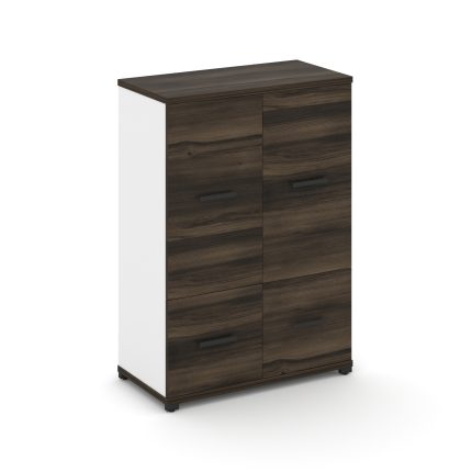 Concept Шкаф 1 широкая секция, 3 ниши CN.STS-312 B Дуб Мали/Белый Бриллиант/Металл Черный 836*420*11