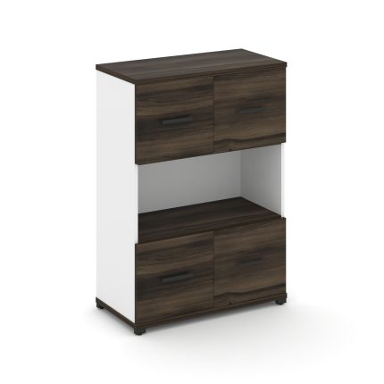 Concept Шкаф 1 широкая секция, 3 ниши CN.STS-315 B Дуб Мали/Белый Бриллиант/Металл Черный 836*420*11