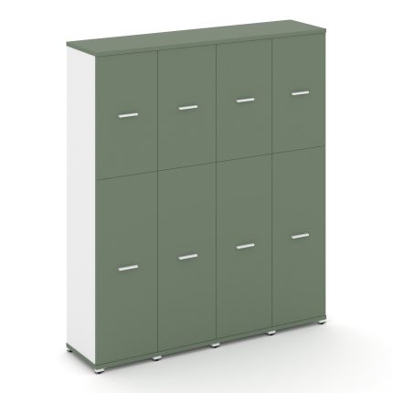 Concept Шкаф 4 узкие секции, 5 ниш CN.STU-545 W Кобо/Белый Бриллиант/Металл Белый 1668*420*1922