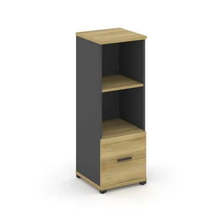 Concept Шкаф 1 узкая секция, 3 ниши CN.STU-311 A Дуб Винченцо/Антрацит/Металл Антрацит 420*420*1186