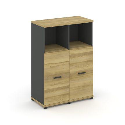 Concept Шкаф 2 узкие секции, 3 ниши CN.STU-323 A Дуб Винченцо/Антрацит/Металл Антрацит 836*420*1186