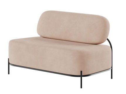 Jive Диван двухместный JVE-2 Velutto 65/Металл Черный 1250*720*770