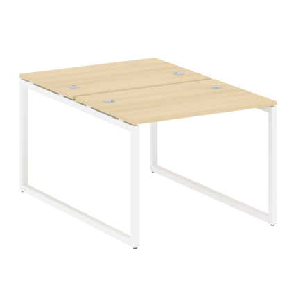 Metal System Quattro Рабочая станция на О-образном м/к 40БО.РАС-СП-2.1 Акация Лорка/Металл Белый 100
