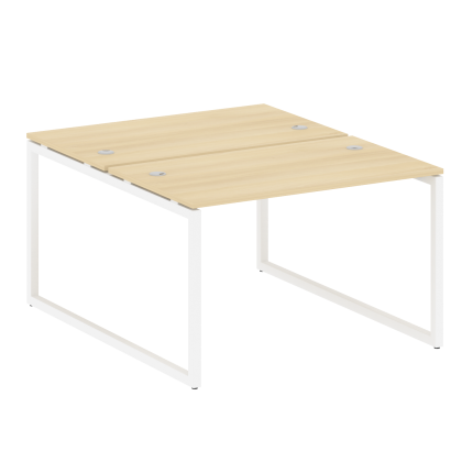 Metal System Quattro Рабочая станция на О-образном м/к 40БО.РАС-СП-2.2 Акация Лорка/Металл Белый 120