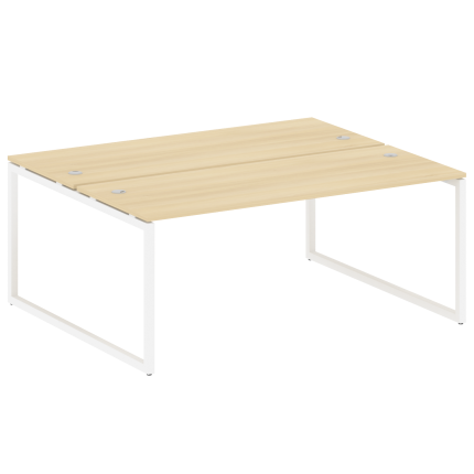 Metal System Quattro Рабочая станция на О-образном м/к 40БО.РАС-СП-2.5 Акация Лорка/Металл Белый 180