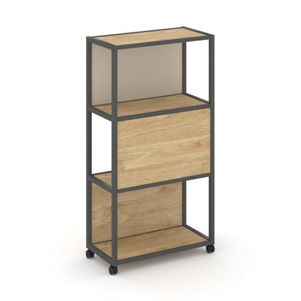 Shelf Mobile Стеллаж 4 уровня 1 секция VR.LT-STK-405.08 Тиквуд Светлый/Металл Антрацит/W-04 800*400*