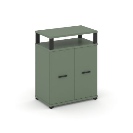 Concept Распаш. шкаф опорный/приставной с верх. горизонтом  CN.SOPR-002 B Кобо/Металл Черный 720*420