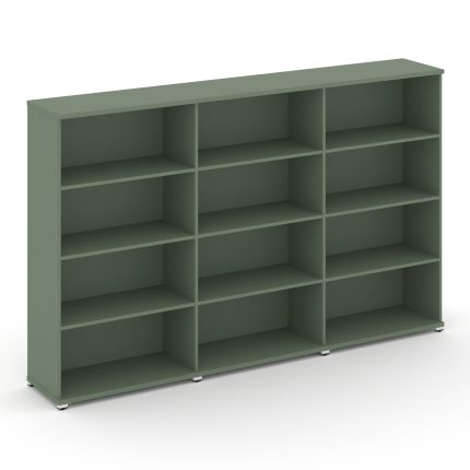 Concept Стеллаж 3 широкие секции, 4 ниши CN.STS-430 Кобо/Металл Белый 2500*420*1554