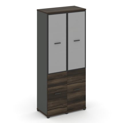 Concept Шкаф 2 узкие секции, 5 ниш CN.STU-522 RMB A Дуб Мали/Антрацит/Металл Антрацит/Сатин 836*420*