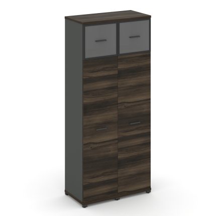 Concept Шкаф 2 узкие секции, 5 ниш CN.STU-527 RPB A Дуб Мали/Антрацит/Металл Антрацит/Прозрачный 836