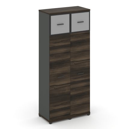Concept Шкаф 2 узкие секции, 5 ниш CN.STU-527 RMB A Дуб Мали/Антрацит/Металл Антрацит/Сатин 836*420*