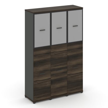 Concept Шкаф 3 узкие секции, 5 ниш CN.STU-535 RMB A Дуб Мали/Антрацит/Металл Антрацит/Сатин 1252*420