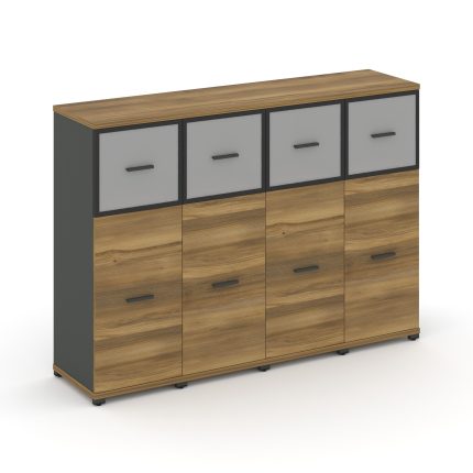 Concept Шкаф 4 узкие секции, 3 ниши CN.STU-344 RMB A Сандал Янтарный/Антрацит/Металл Антрацит/Сатин