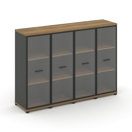 Concept Шкаф 4 узкие секции, 3 ниши CN.STU-346 RPB A Сандал Янтарный/Антрацит/Металл Антрацит/Прозра