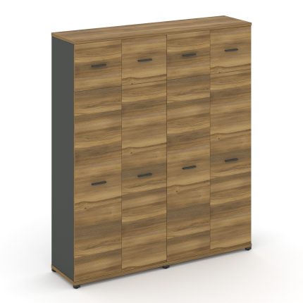 Concept Шкаф 2 широкие секции, 5 ниш CN.STS-527 A Сандал Янтарный/Антрацит/Металл Антрацит 1668*420*