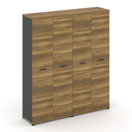 Concept Шкаф 2 широкие секции, 5 ниш CN.STS-528 A Сандал Янтарный/Антрацит/Металл Антрацит 1668*420*